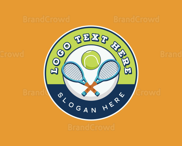 Tennis Ball Racket Logo