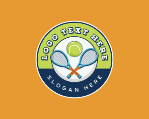 Tennis Ball Racket logo design