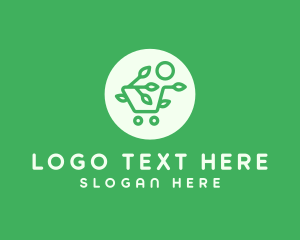 Enviroment - Eco Shopping Cart logo design