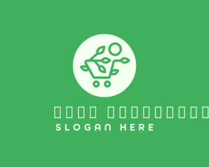 Plant - Eco Shopping Cart logo design