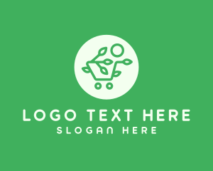 Retailer - Eco Shopping Cart logo design