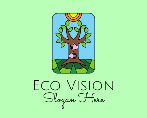 Stained Glass Nature Lover  logo design