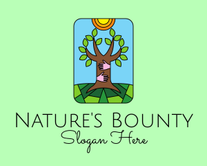 Stained Glass Nature Lover  logo design