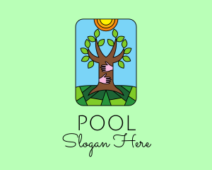 Eco Park - Stained Glass Nature Lover logo design