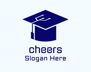 Tech Circuit Graduation Cap Logo