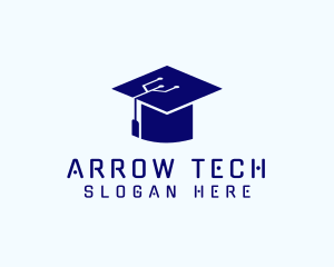 Tech Circuit Graduation Cap logo design