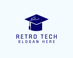 Tech Circuit Graduation Cap logo design