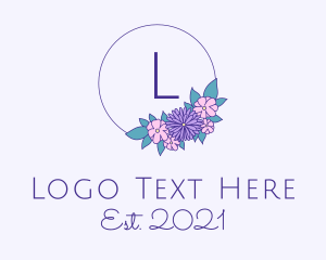 Stationery - Botanical Flower Wreath logo design