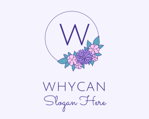 Botanical Flower Wreath Logo