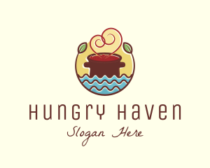 Hungry - Soup Love Pot logo design