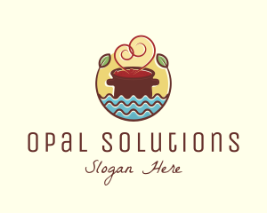 Soup Love Pot logo design