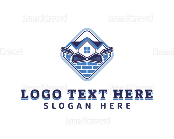 Trowel House Brick Logo