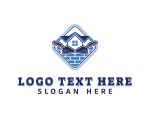 Labor - Trowel House Brick logo design