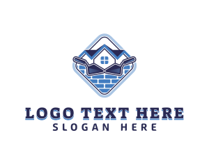 Engineering - Trowel House Brick logo design