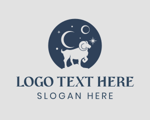 Horns - Moon Ram Dream logo design