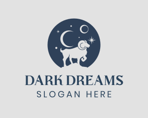 Moon Ram Dream  logo design