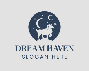 Moon Ram Dream  logo design