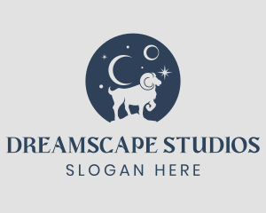 Dream - Moon Ram Dream logo design