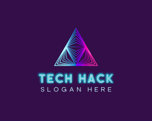 Tech Software Pyramid logo design