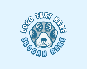Emblem - Animal Dog Paw logo design