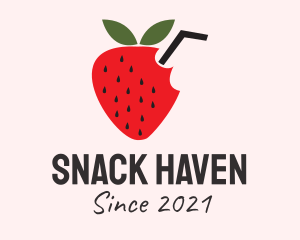 Strawberry Fruit Drink  logo design