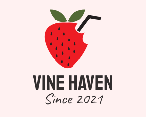 Strawberry Fruit Drink  logo design