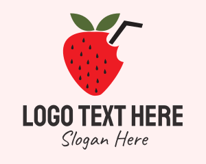 Strawberry Fruit Drink  Logo