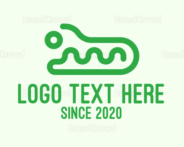 Green Wild Crocodile Logo