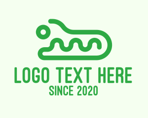 Crocodile - Green Wild Crocodile logo design