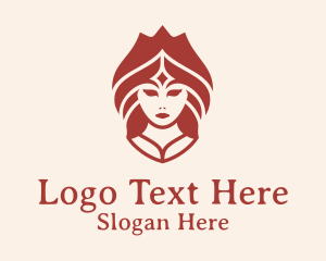 Face - Ethnic Tribal Woman logo design