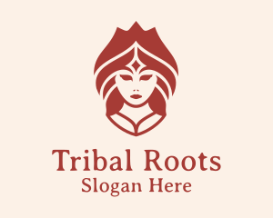 Ethnic Tribal Woman logo design