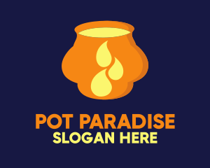 Pot - Orange Honey Pot logo design