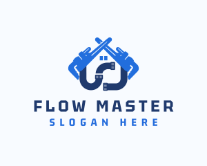 Plumbing Pipe Wrench logo design