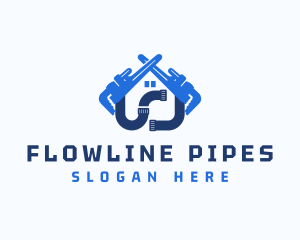 Plumbing Pipe Wrench logo design