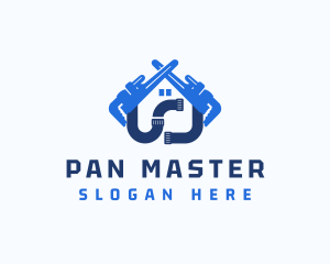 Plumbing Pipe Wrench logo design