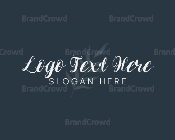 Simple Leaf Wordmark Logo