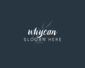 Simple Leaf Wordmark Logo