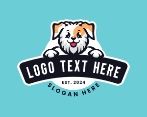 Pet Care - Cute Playful Dog logo design