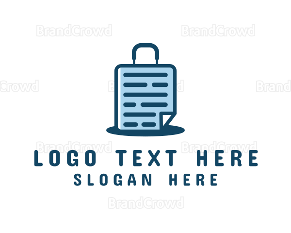 Document File Suitcase Logo