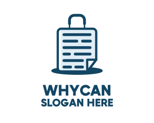 Blue Document Suitcase Logo