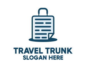Suitcase - Blue Document Suitcase logo design