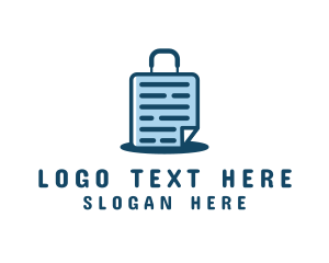 Document File Suitcase Logo