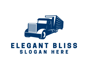 Movers - Blue Cargo Truck logo design