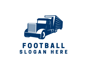 Movers - Blue Cargo Truck logo design