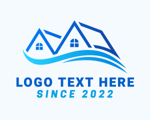 Sea - Residential House Wave logo design