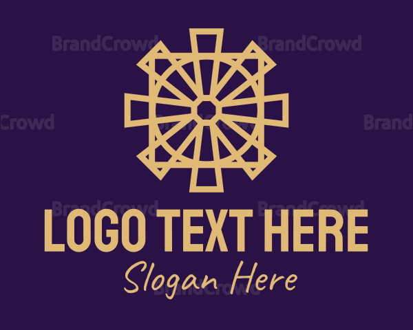 Religious Cross Relic Logo