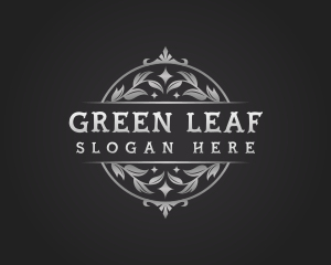 Elegant Leaf Ornament logo design