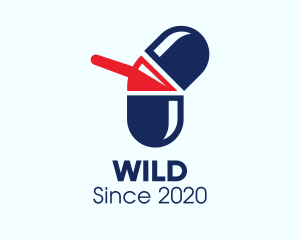 Supplement - Medical Pill Arrow logo design
