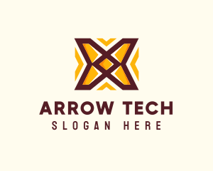 Arrows Letter X Pattern logo design