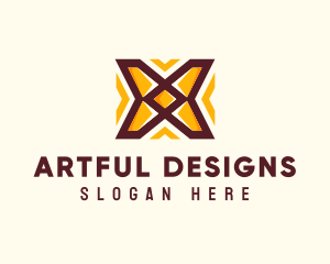 Arrows Letter X Pattern logo design